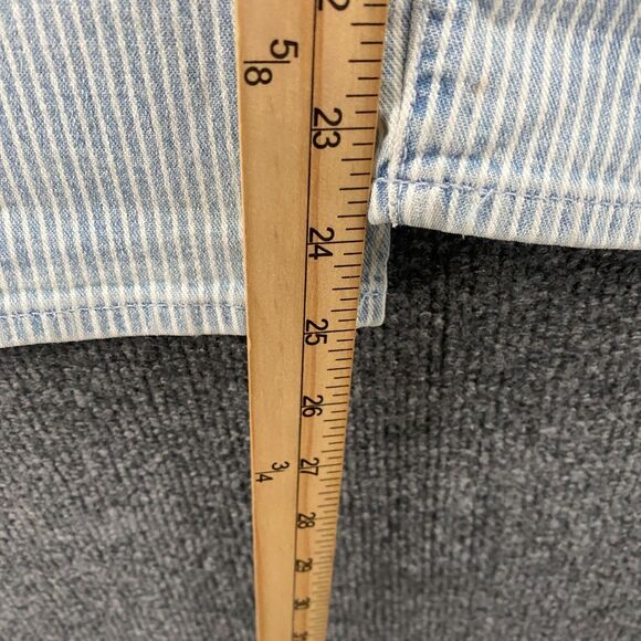 J Crew Mercantile Jeans Womens 27 Blue Striped Skinny High Rise Nautical Preppy - Picture 10 of 10